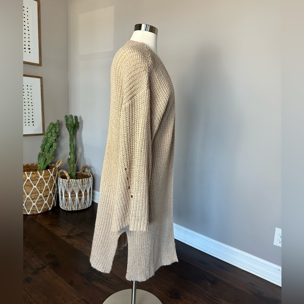 Boutique x Royal & Reese Duster Cardigan Boho Open Weave EUC Large - Picture 2 of 10